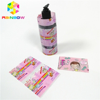 Rosa klebende Stickersshrink-Verpackung Sleeves materielle Gewohnheit PVCs gedruckt für Flaschen-Kasten