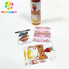 Rosa klebende Stickersshrink-Verpackung Sleeves materielle Gewohnheit PVCs gedruckt für Flaschen-Kasten