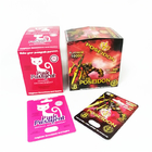 Die Werbung, die kundenspezifisches Papierkarten-Kasten-kundenspezifisches Nashorn-das männliche Verbesserungs-Pillen-Verpacken druckt, packt rosa Pussycat ein