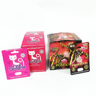 Die Werbung, die kundenspezifisches Papierkarten-Kasten-kundenspezifisches Nashorn-das männliche Verbesserungs-Pillen-Verpacken druckt, packt rosa Pussycat ein