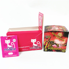 Kundenspezifische Druckanzeigenpapierkarten zerreißen Kerbenlinie Kästen rosa Pussycat-Kartenkasten mit der Blase