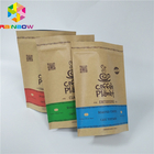 Stehen Sie oben Papiertüten mit kundenspezifischem Logo Resealable Brown Kraft Paper-Beutel, der für Kaffeebohnen verpackt