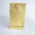 Kundenspezifisches geltendes Viererkabel versiegelte Brown-Kraftpapier-biologisch abbaubare Taschen mit Reißverschluss