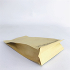 Kundenspezifisches geltendes Viererkabel versiegelte Brown-Kraftpapier-biologisch abbaubare Taschen mit Reißverschluss