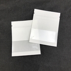 Soem-Gewohnheit weißer Logo Size Resealable Kraft Paper mit transparentem Fenster für Kaffeebohne-Schmuck Verpackenbeutel