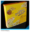 Gelbes attraktives Papier-Verpackenkästen fertigten Logo für das Pizza-Verpacken besonders an