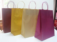 Purpurrot/Gelb/Brown-Papiertüte-Verpacken umweltfreundlich mit stilvollem Logo