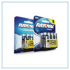 PVC-Batterie-Blasen-Karten-verpackende Papierkarte mit 6 in Folge