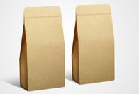 Gelbe einfache Papiertüten Kraftpapiers nach Maß, Keil-Seitenreißverschluss-Imbiss-Verpackentaschen