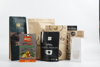 Kundenspezifischer biologisch abbaubarer Winkel- des Leistungshebelskraftpapier-Reißverschluss-Beutel stehen herauf das Tee-Verpacken der Lebensmittel