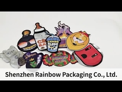 Individuell bedruckte 3,5g Spezial-Mylar-Beutel mit Sonderstanzung in unregelmäßiger Form