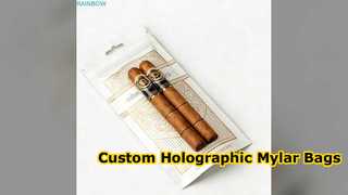 Individuelle holografische Mylar-Beutel – wiederverschließbar und biologisch abbaubar