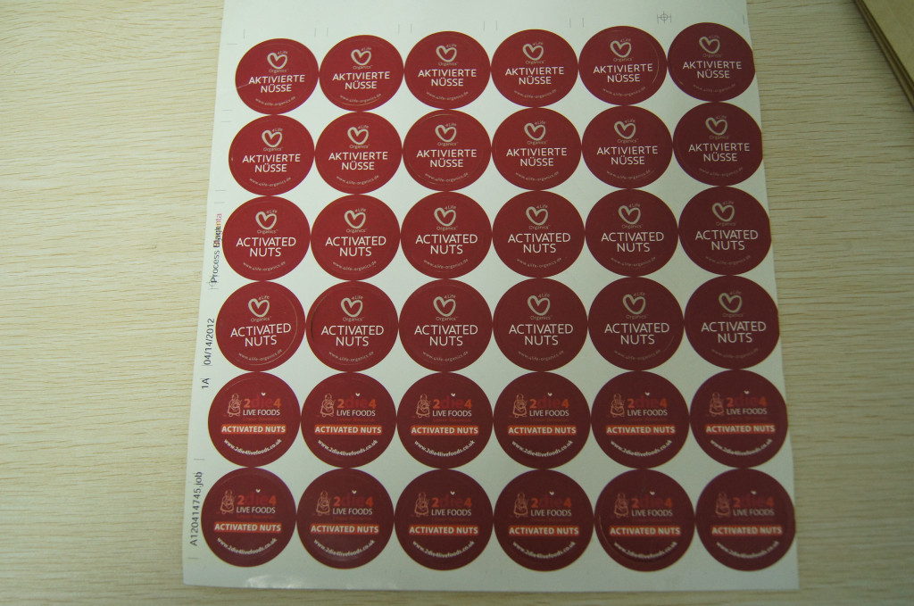 Runder verpackender Papierpsychiaters-Ärmel, klebende Aufkleber-Aufkleber für aktivierte Nüsse