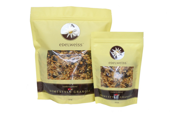 Homestyle-Edelweiß-Teebeutel-Verpacken hellgelb mit Fenster