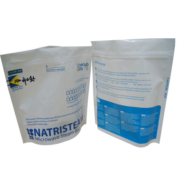 Stehen Sie oben blaue Vakuumdichtungs-Nahrungsmittelspeicher-Taschen/Mikrowellen-Hohlraumversiegelungs-Taschen für Nahrung