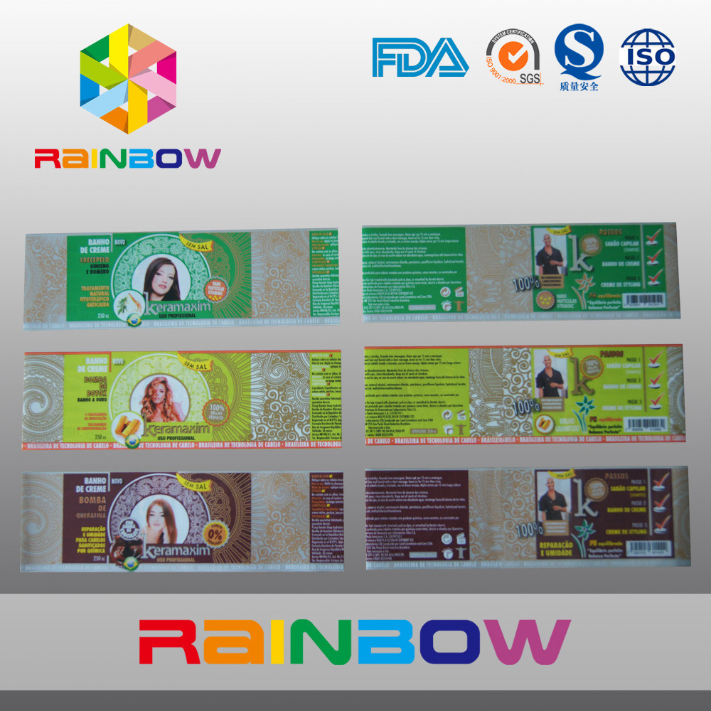 PVC-Schrumpfschlauch-Aufkleber für die Getränk-Flaschen, die in der Rolle verpacken