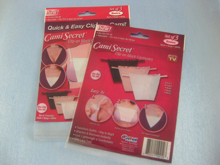 Rote Plastikplastikbeutel, die geheime Tasche Cami für BH, die Wäsche der Frauen verpacken