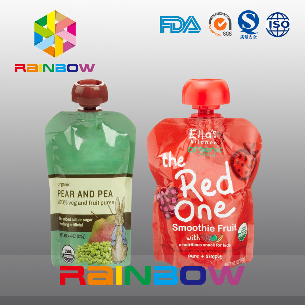 Säuglingsnahrungs-Tüllen-Beutel 140ml 200ml wieder--Sequeezed mit doppeltem Reißverschluss