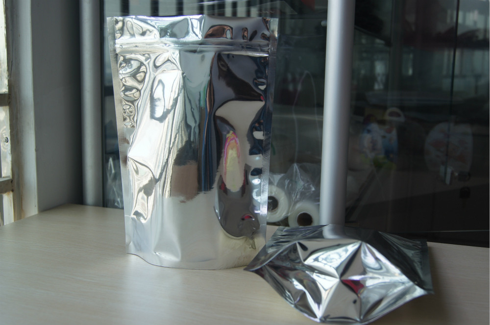 Kundengebundene einfache Aluminiumfolie-Taschen mit Reißverschluss/stehen oben das Folien-Beutel-Verpacken