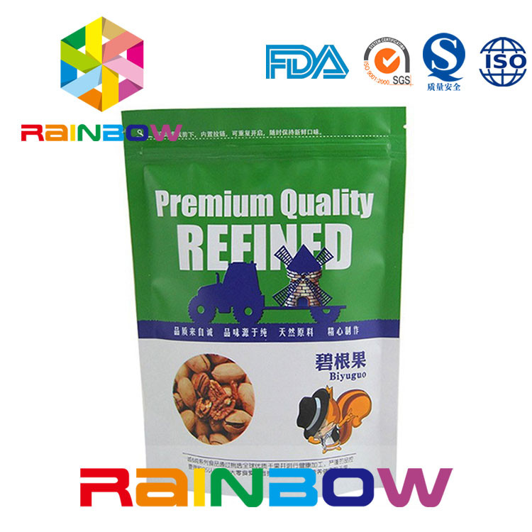 Kundengebundene Druck-Doy-Satz-Nuts Beutel-Verpackenreißverschluss-und Riss-Kerbe