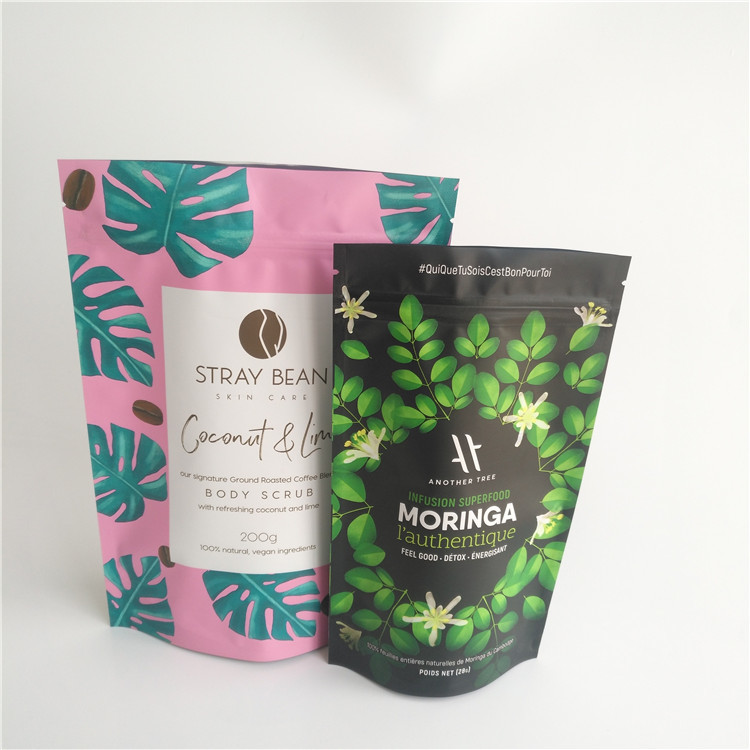 Kaffee CBD stehen oben Plastik einsackt 3.5g Plastik-PET 50 - Stärke 200microns