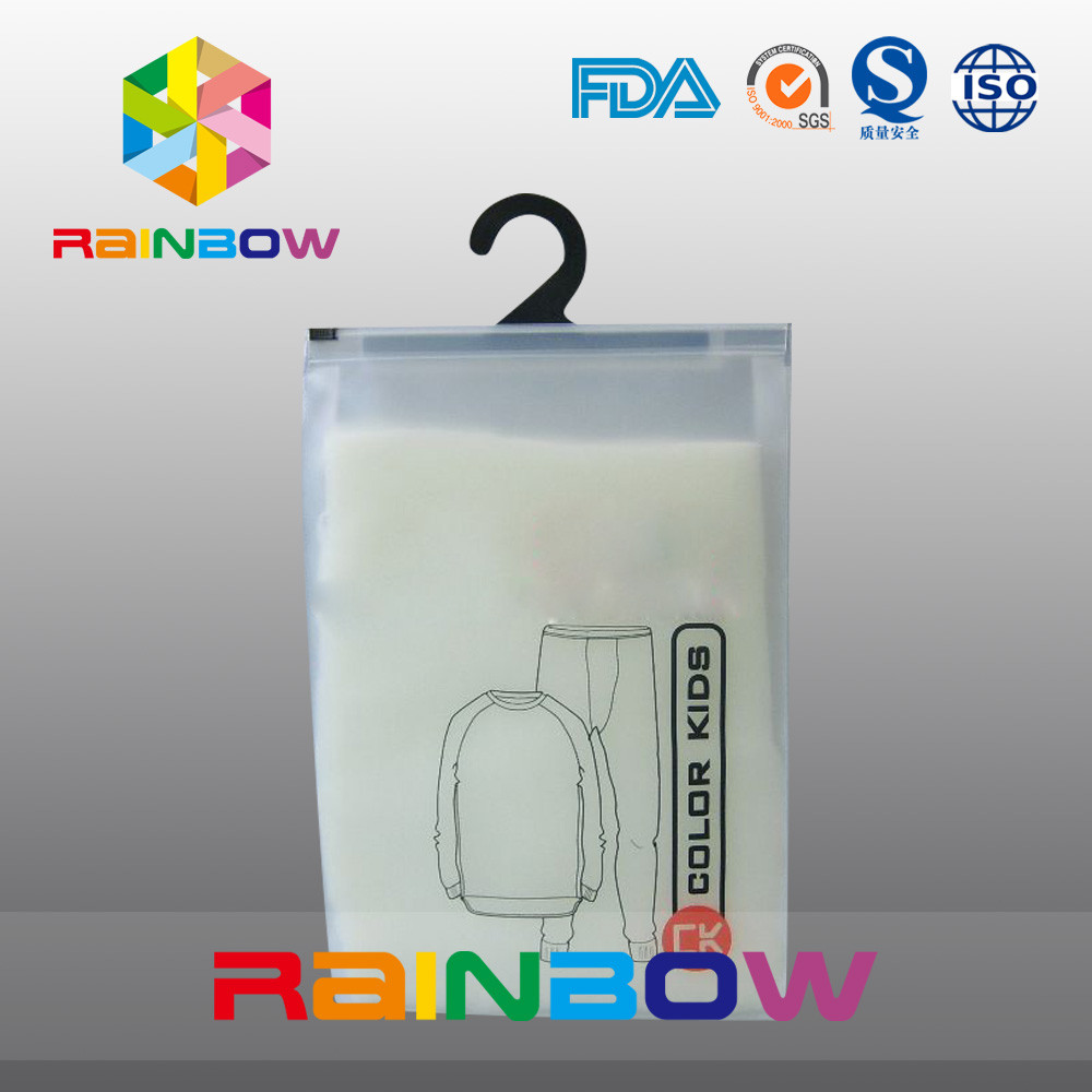 Bereifte PVCplastikbeutel, die Kleidertasche mit Reißverschluss für Kinderstoff verpacken
