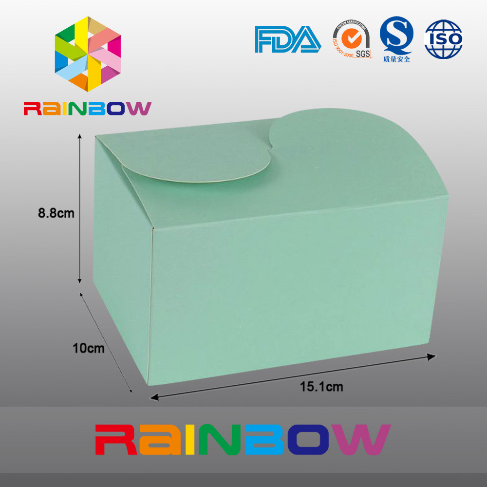 Grüner Kraftpapier-Kasten für das Geschenk-Verpacken, kundengebundenes Drucken und Größe