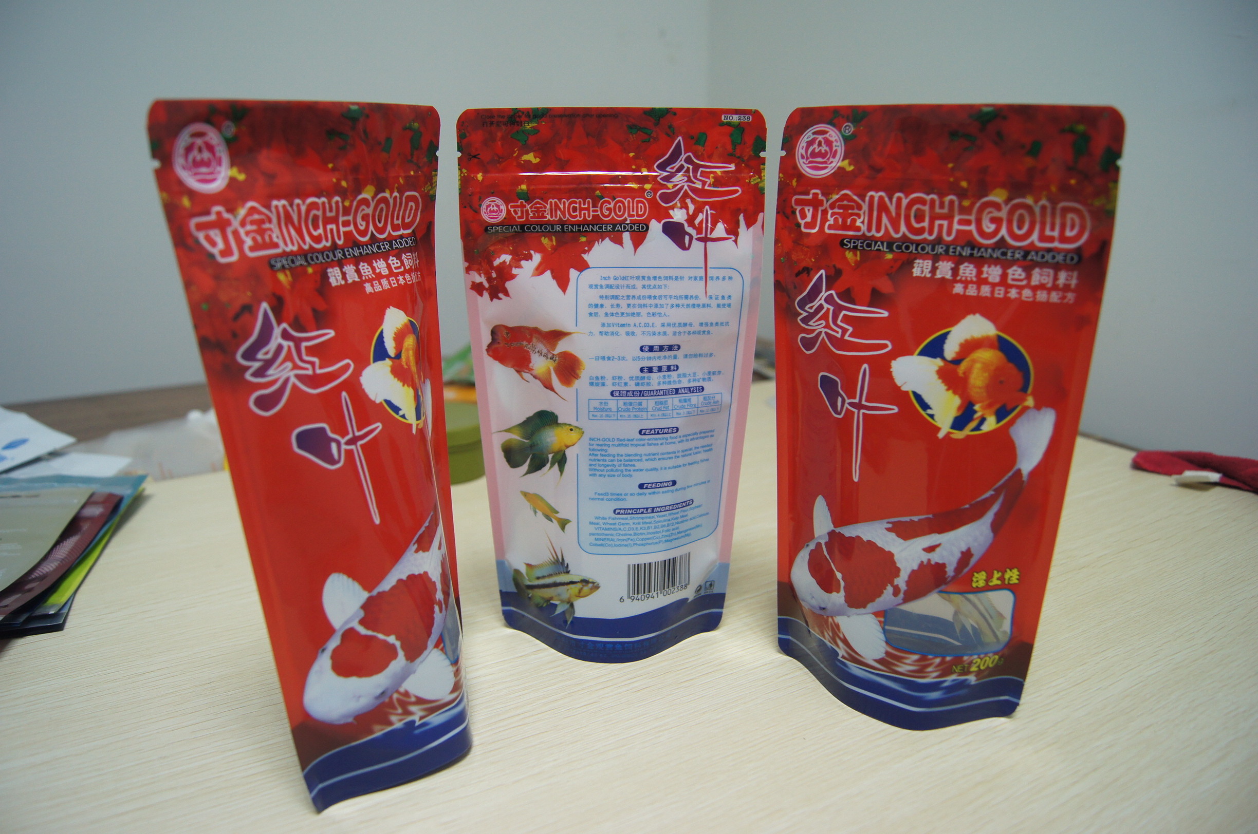 Klare gedruckt stehen oben Zipverschluss-Aluminiumfolie-Fisch-Köder-Nahrung- für Haustiereverpackenbeutel