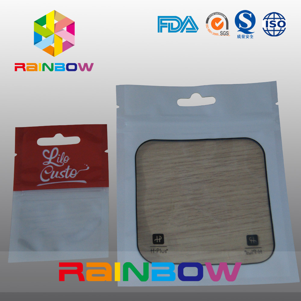 Taschen-mit Reißverschluss Plastikbeutel Plastik, die mit transparentem Fenster für Waren verpacken