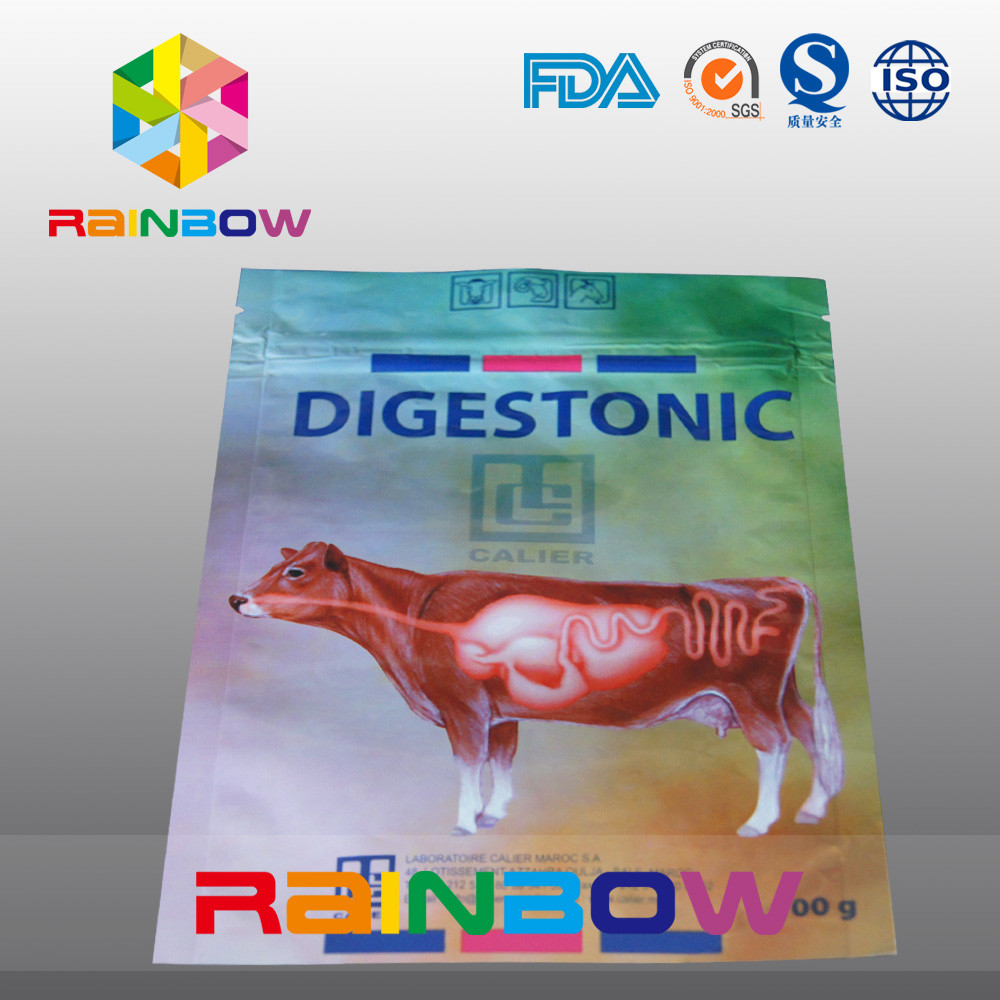 Verpacken- der Lebensmitteltaschen-Nahrung- für Haustierebeutel des Haustier-100g/der Kuh mit kundenspezifischem Logo gedruckt