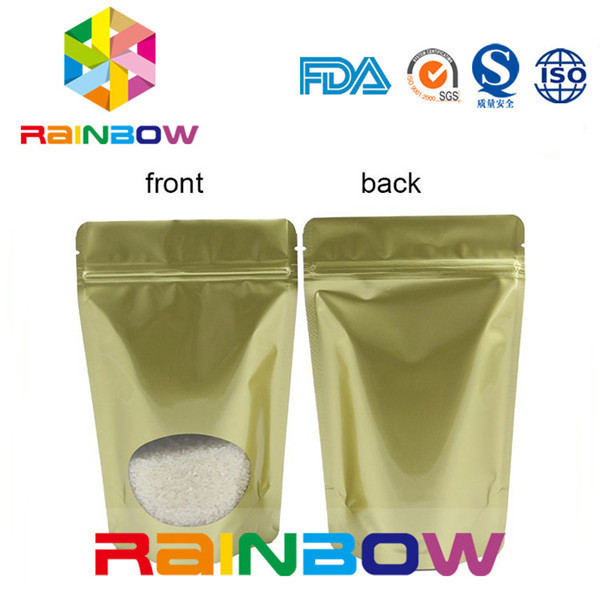 Wiederversiegelbarer Folien-Beutel-Verpackenhitze-Seefolien-Glanz-Schwarz-Plastik-Zipverschluss-Taschen