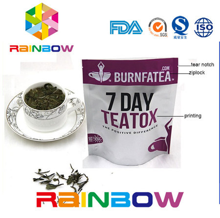 Gusseted Doy-Satz-Kraftpapier-Seitentee-Verpackentaschen-Aluminiumfolie-Plastikbeutel mit Reißverschluss