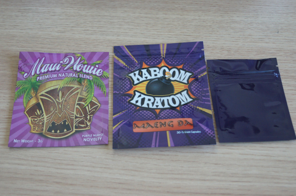 Chemikalien drei Verpackentaschen Seitendichtung maeng DA-kratom Reißverschlusses