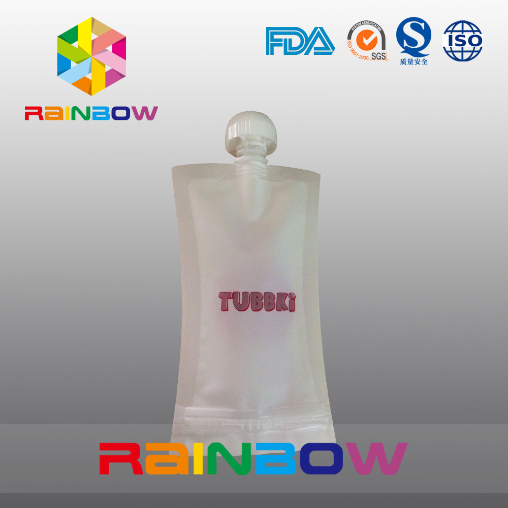 Nahrungsmittelgrad-Säuglingsnahrungs-Beutel-Tüllen-Beutel, der mit Spitzentülle u. dauerhaftem Reißverschluss verpackt