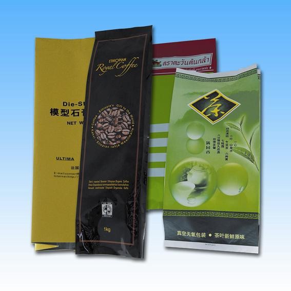 Verpackende Aluminiumfolie-Seiten-Keil-Viererkabel-Dichtung, Kaffee/Tee Pacakging-Tasche