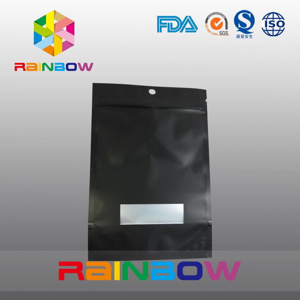 Kundengebundene Aluminiumfolie 2oz zeichnete schwarzen Matt stehen oben Kaffee-Tasche mit Ventil