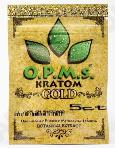 kratom Gold 5ct OPMS Auszug mit Reißverschluss kapselt Verpackenseitendichtungsreißverschlusstasche taschen/drei ein