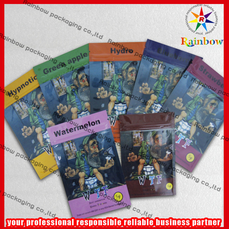 Klares Druckkräuterweihrauch-Beutel, Aluminiumfolie-Tasche