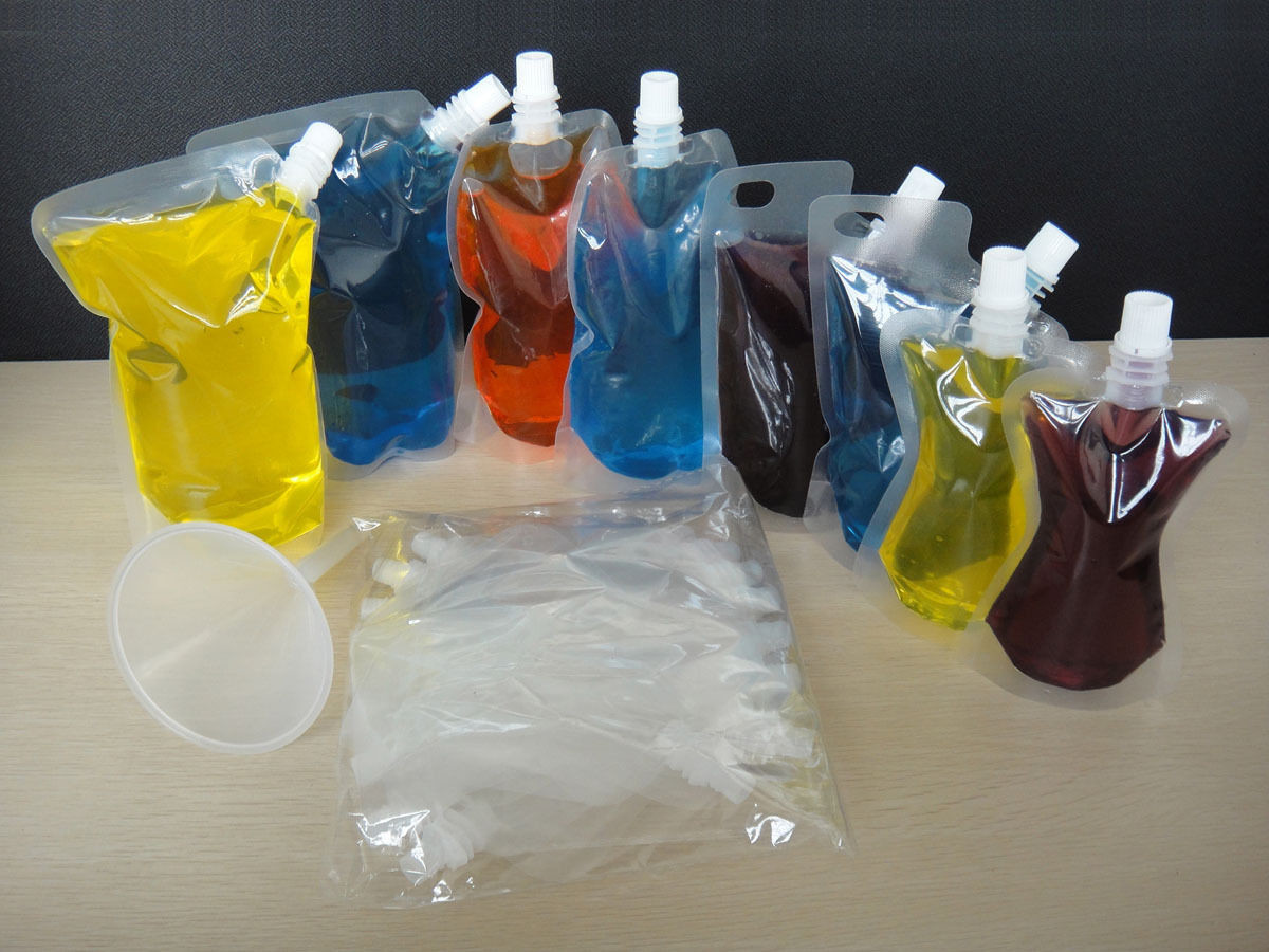 4oz 8oz 16oz 32oz PA/PE stehen oben transparente Tüllen-Tasche für das Wein-Verpacken
