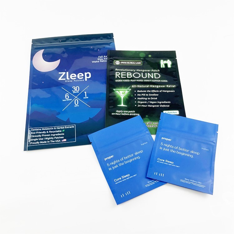 Biologisch abbaubares Folien-Kraftpapier-leeres Kissen sackt kosmetische Siegeltasche der Beispieldrei Seite ein