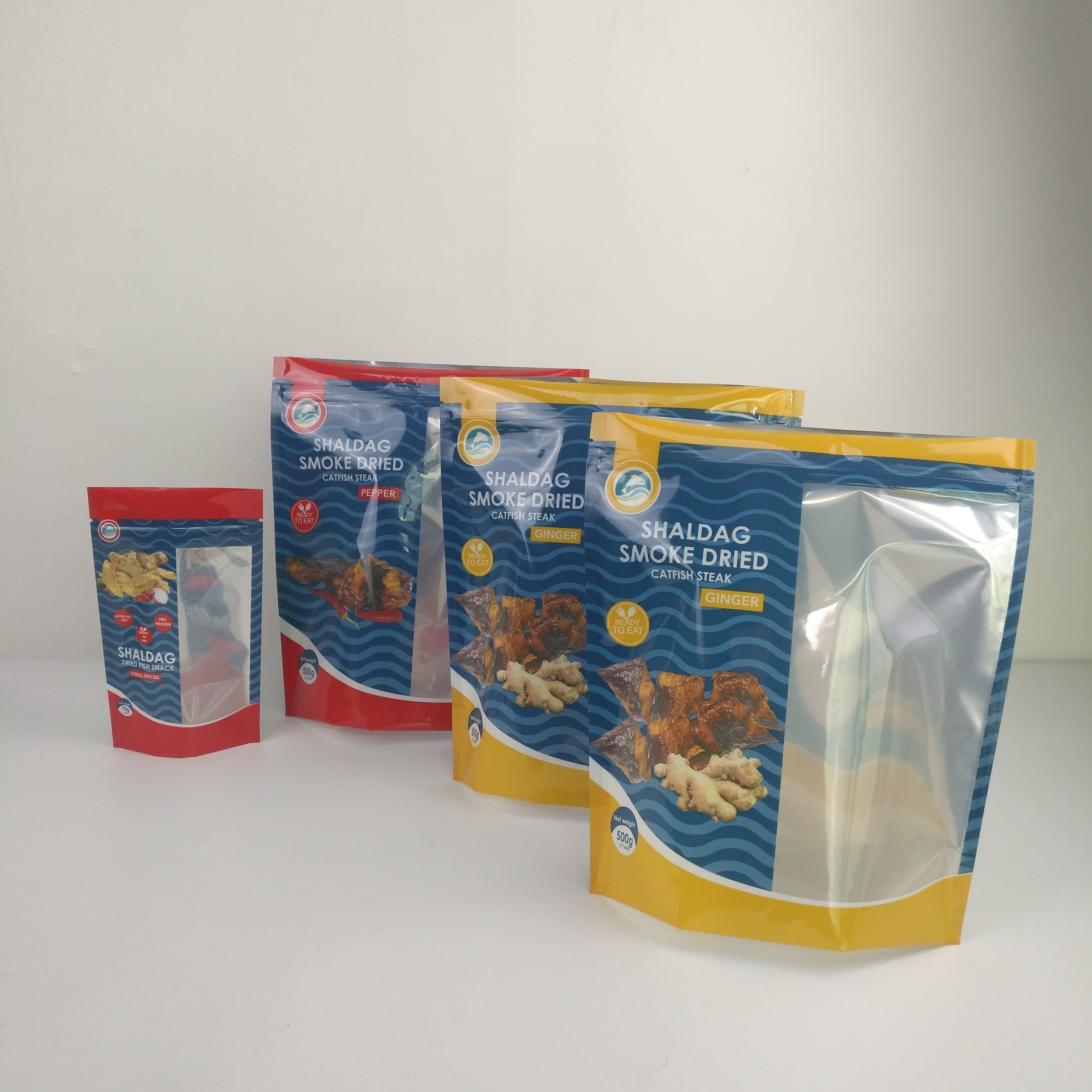 Stehen Sie oben Folie Plastik-Nahrungsmittelspeicher, die mit Reißverschluss feuchtigkeitsfesten Geruch-Beweis für Imbiss einsackt