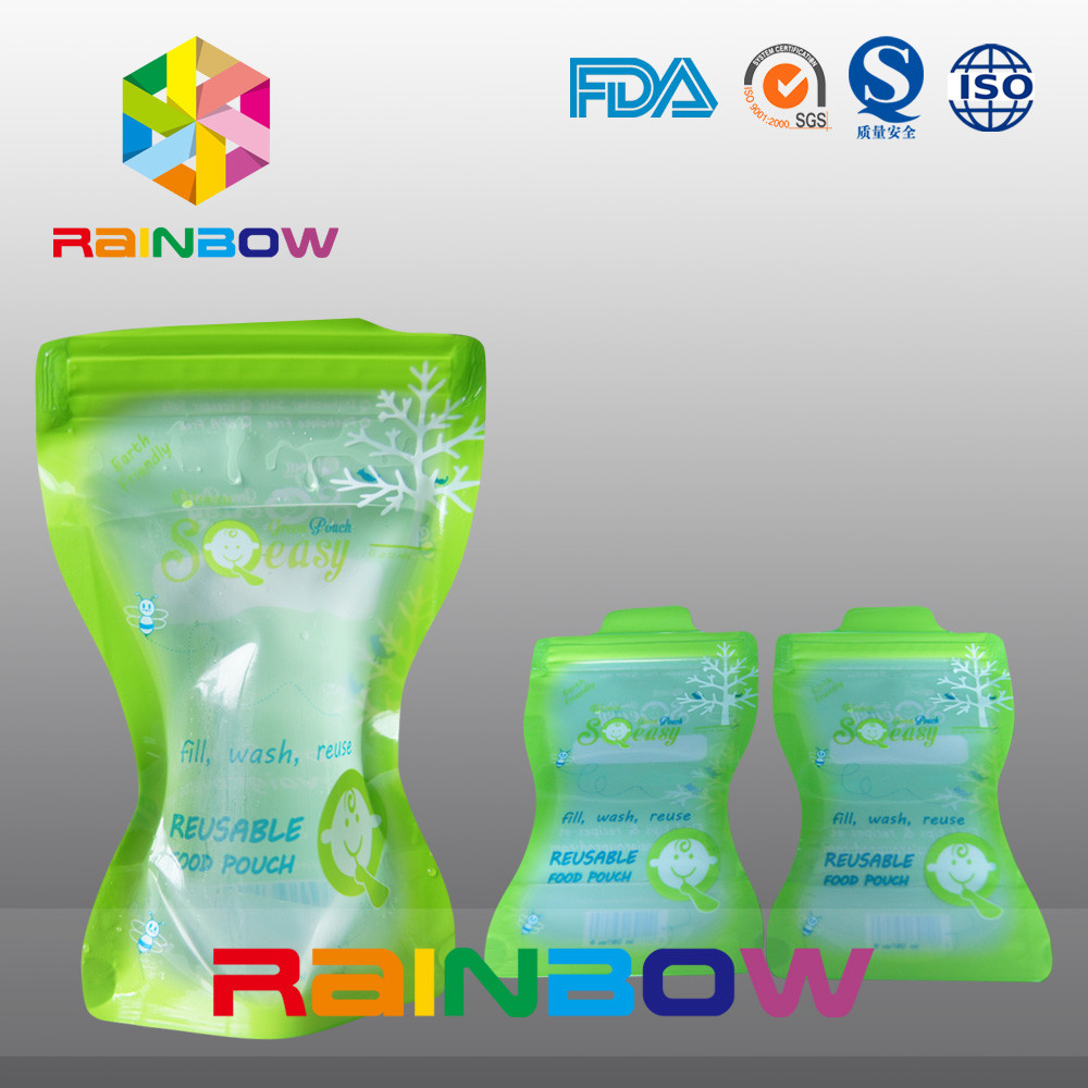 Der flüssige verpackende Tüllen-Beutel, stehen oben Babybeutel mit Tülle