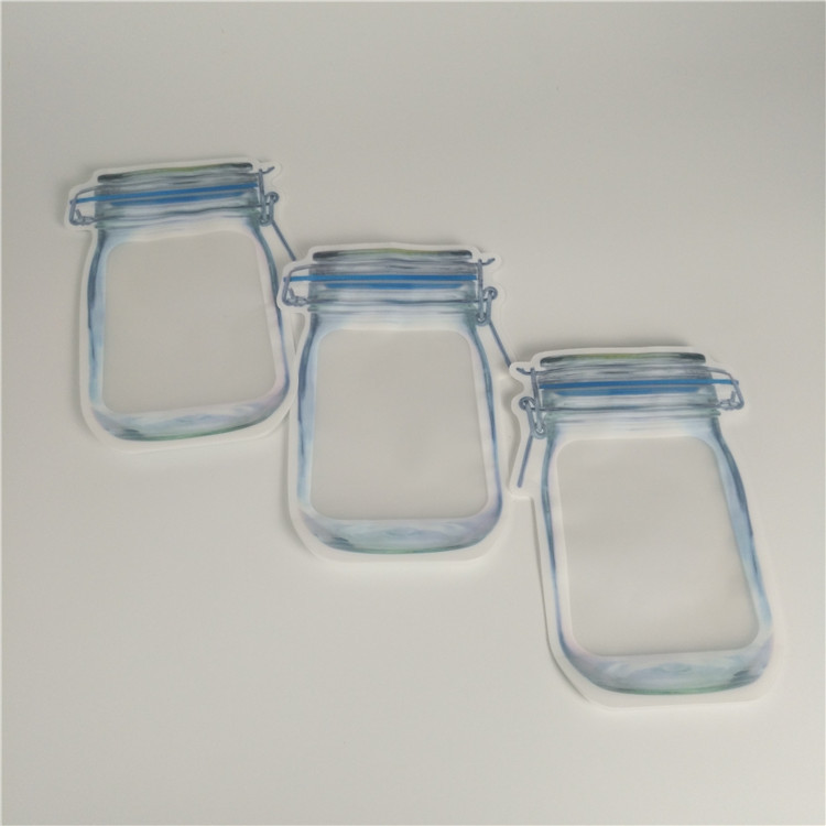 Benutzerdefinierte Form gestanzte Mylar-Tasche 3,5 g holografische geruchssichere Tasche mit Reißverschluss