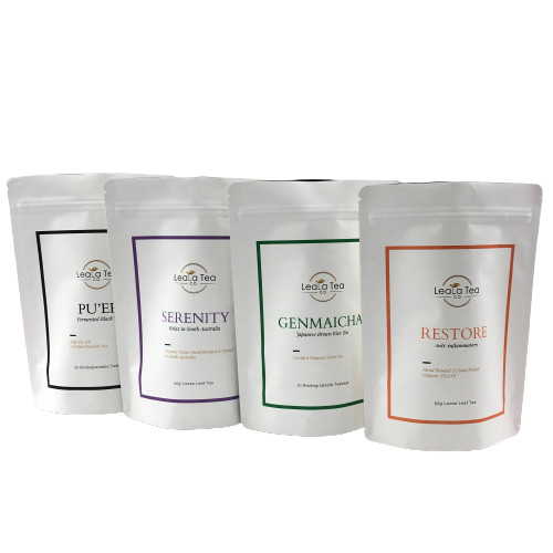 Kundenspezifische Aluminiumfolie-Taschen Logo White Coffee Beans Teas Plastik riechen Beweis