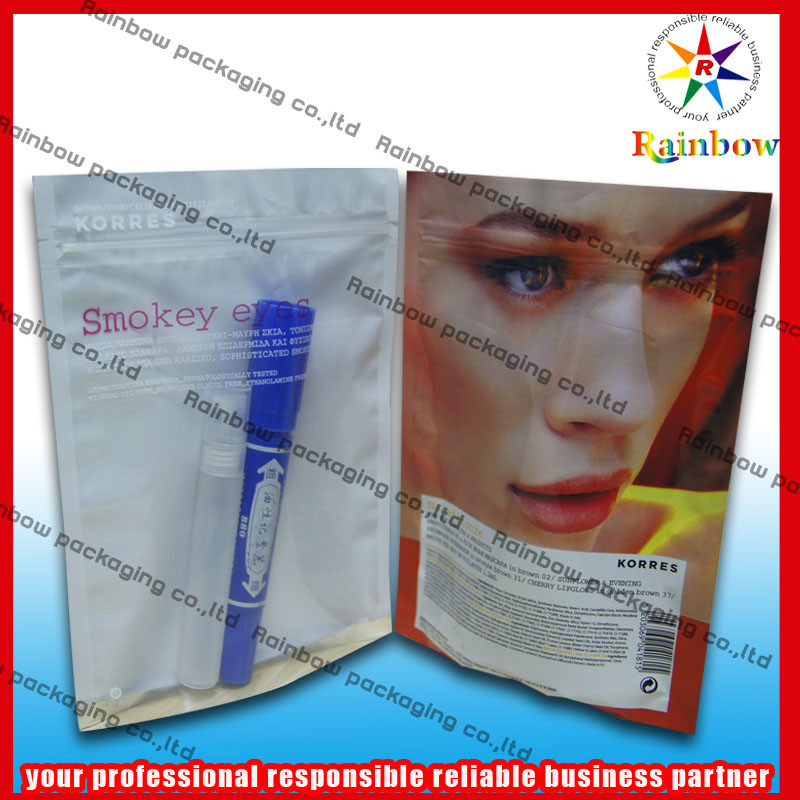 Aluminiumfolie-kosmetische Verpackentasche Bpa frei mit Zipverschluß