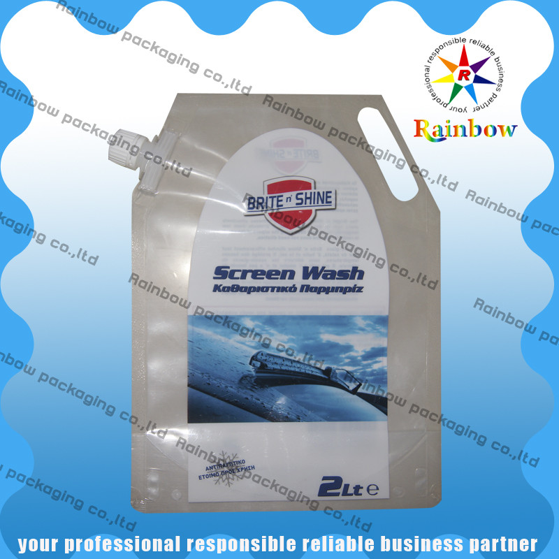 Klarer Haustier-Tüllen-Beutel, der mit Fall-Loch für alkoholfreie Getränke verpackt