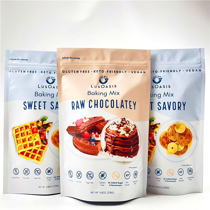 Drucknahrungsmittelgrad-Plastik-Beutel-Plätzchen-Kuchen-Imbiss-Taschen-Verpackenzipverschluß lamellierte