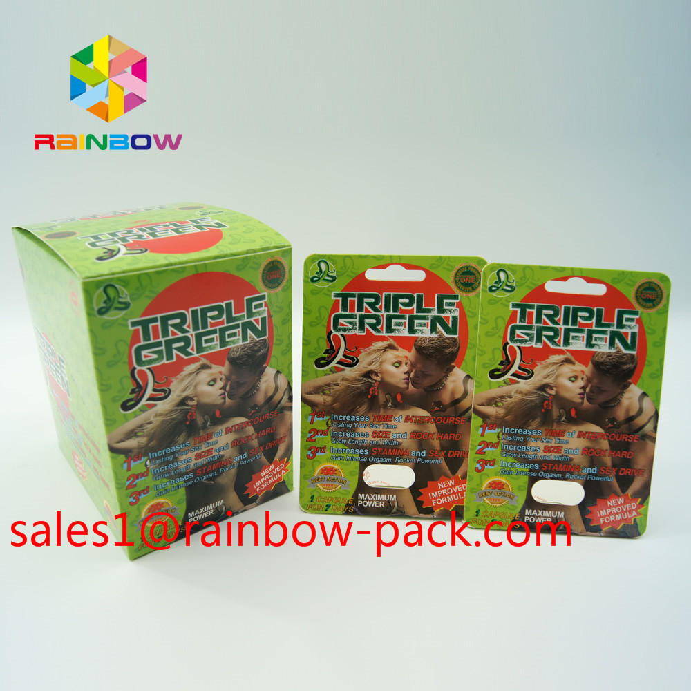Die schwarzes Mamba-Schaukarton-Sex-Verbesserungs-Pillen, die Karte 3D verpacken, bewirken Sex-Pille