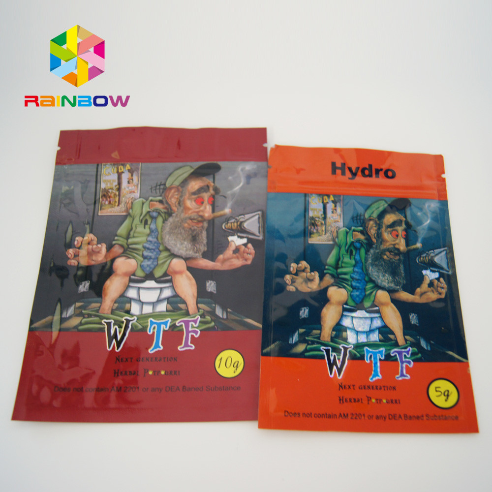 Kleiner Heißsiegel süßen Pulvers Blatt Canabis chemischen bauscht sich mit Reißverschluss- und Risskerben