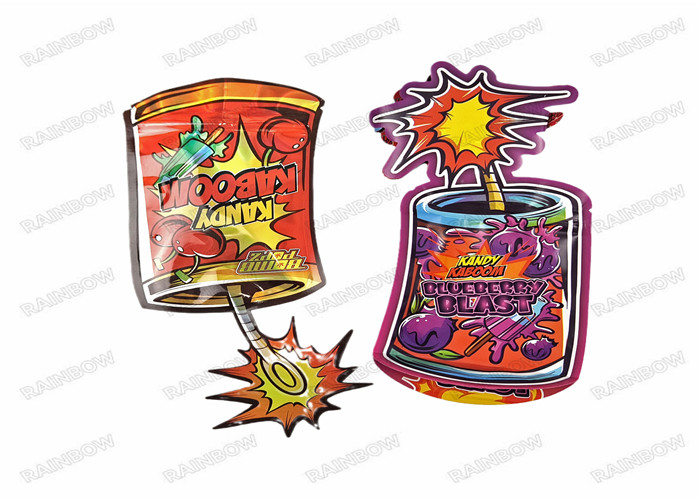 Kundenspezifischer Grad-Verpackengeruch-Beweis-Reißverschluss Logo Die Cut Ziplock Bagss kleiner Nahrung3.5g